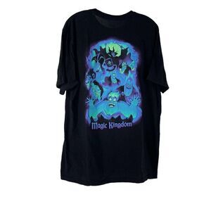 Disney Villains T-Shirt Magic Kingdom After Hours Womens Size XL Black 2019 Top